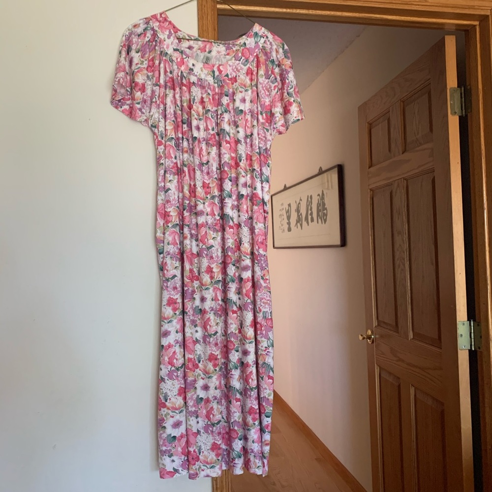 Pink Floral Slip Dress